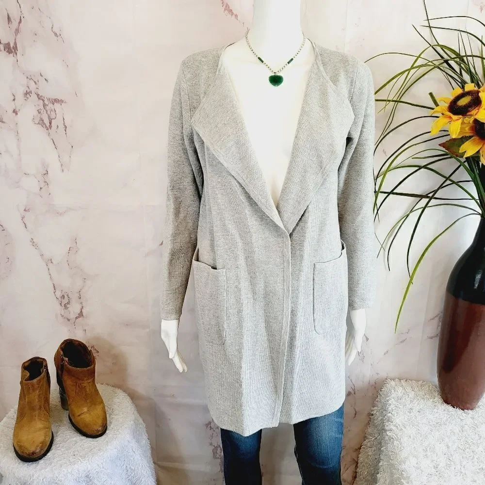 J. Crew soft knit merino wool cotton blend sweater coat